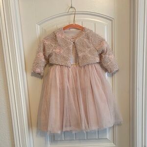 Pippa & Julie Pink Formal Kids Dress with Jacket